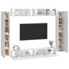 vidaXL Ensemble de meubles TV 8 pcs Blanc Bois d'ing&eacute;nierie