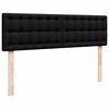 VidaXL Cadre de lit ottoman avec matelas noir 160x200 cm tissu