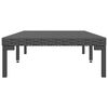 vidaXL Table basse de jardin Gris foncé Résine tressée demi-ronde