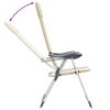 vidaXL Chaises de camping pliables lot de 2 Cr&egrave;me Aluminium