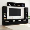 vidaXL Ensemble meuble TV 6 pcs Chêne noir Bois d'ingénierie