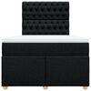 vidaXL Sommier &agrave; lattes de lit avec matelas noir 120x190 cm tissu