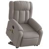 vidaXL Fauteuil inclinable de massage Taupe Tissu