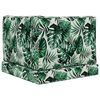 vidaXL Coussin de canap&eacute; d'ext&eacute;rieur 3 pcs Motif feuille Polyester