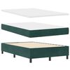 vidaXL Lit &agrave; ressorts avec matelas Vert fonc&eacute; 120 x 190 cm Velours