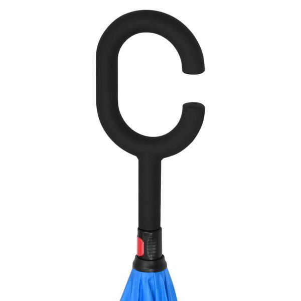 vidaXL Parapluie &agrave; poign&eacute;e en C Noir 108 cm