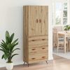 vidaXL Haut Armoire Montage mural Ch&ecirc;ne artisanal 69,5 x 34 x 180 cm