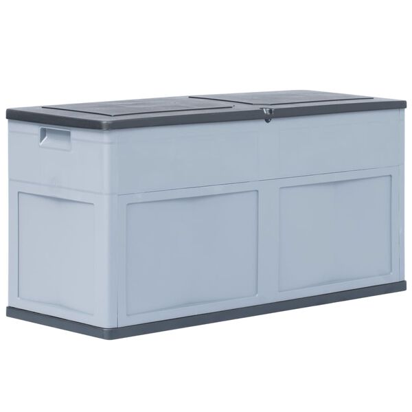 vidaXL Bo&icirc;te de rangement de jardin 320 L Gris Noir