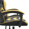 vidaXL Chaise de jeu pivotante Noir et dor&eacute; Similicuir