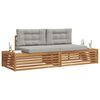 vidaXL Ensemble de canap&eacute;s d'ext&eacute;rieur 2 Pi&egrave;ce Gris Naturel et Clair