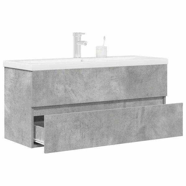 vidaXL Ensemble de meubles de salle de bain 2 pcs gris b&eacute;ton