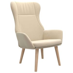 vidaXL Chaise de relaxation Cr&egrave;me Tissu
