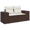 vidaXL Salon de jardin avec coussins 9 pcs marron r&eacute;sine tress&eacute;e