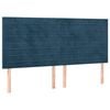 vidaXL T&ecirc;te de lit Bleu fonc&eacute; 160 x 5 x 118/128 cm Velours