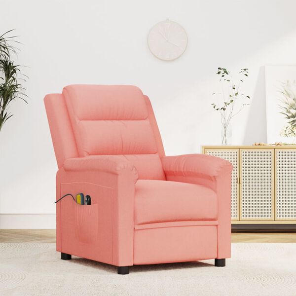 vidaXL Fauteuil électrique de massage Rose Velours