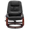 vidaXL Fauteuil de massage avec repose-pied noir similicuir
