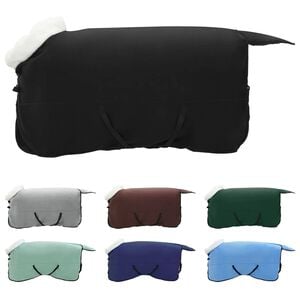 vidaXL Couverture &Eacute;quine Noir 165 cm Fleece polaire