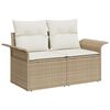 vidaXL Ensemble de canap&eacute; de jardin avec coussin 11 pcs Beige et cr&egrave;me