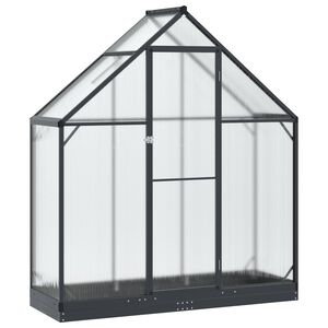 vidaXL Serre de jardin avec porte Anthracite 183,5 x 63,5 x 207 cm