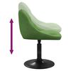 vidaXL Chaises pivotantes à manger lot de 2 vert clair velours