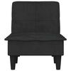 vidaXL Chaise longue noir velours