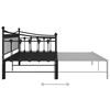 vidaXL Cadre de canap&eacute;-lit extensible sans matelas Noir M&eacute;tal 90x200cm