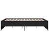 vidaXL Cadre de lit sans matelas noir 140x190 cm