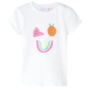 vidaXL T-shirt pour enfants &eacute;cru 116