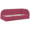 vidaXL Cadre de lit d'angle avec matelas 2 pcs Rouge Velours