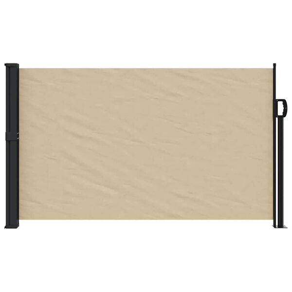 vidaXL Auvent latéral rétractable beige 120x600 cm