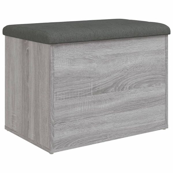 vidaXL Banc de rangement sonoma gris 62x42x45 cm bois d'ing&eacute;nierie