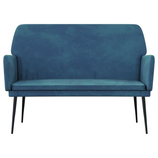 vidaXL Banc Bleu 108x79x79 cm Velours
