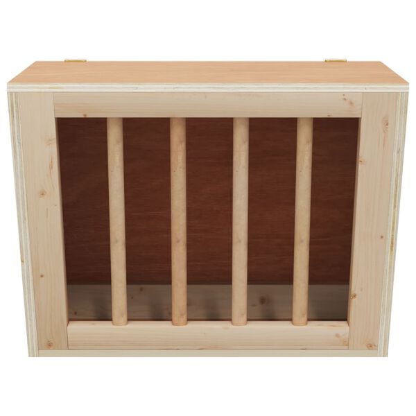 vidaXL Mangeoire &agrave; foin pour lapins 25x18,5x20,5 cm bois massif sapin