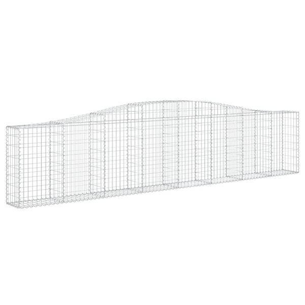 vidaXL Paniers à gabions arqués 6 pcs 400x30x80/100 cm Fer galvanisé