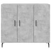 vidaXL Buffet gris b&eacute;ton 90x34x80 cm bois d'ing&eacute;nierie