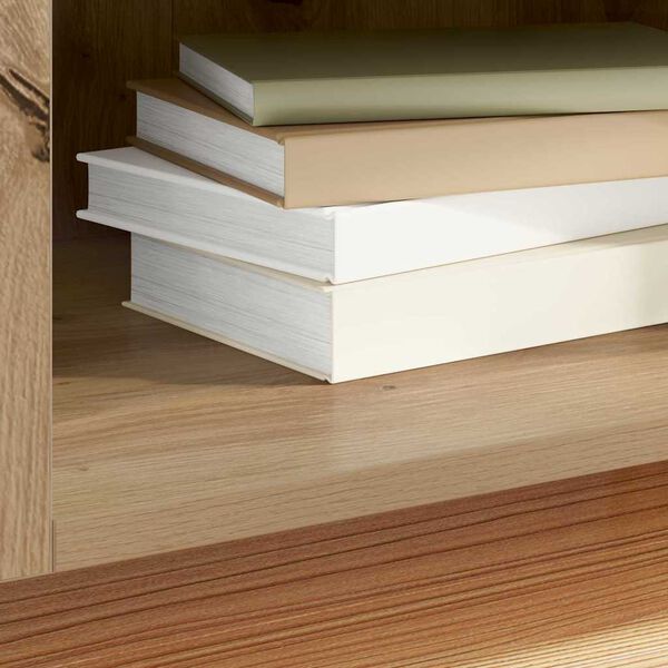 vidaXL Meuble &agrave; vinyles Ch&ecirc;ne artisanal 121 x 38 x 48 cm