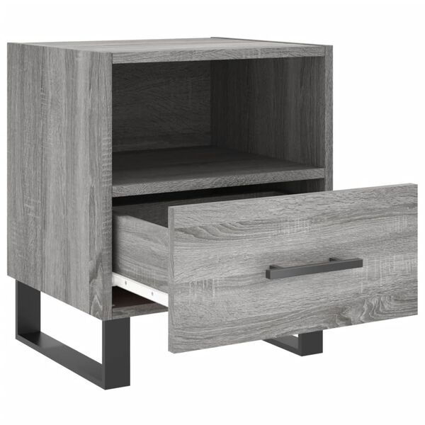 vidaXL Table de chevet sonoma gris 40x35x47,5 cm bois d&rsquo;ing&eacute;nierie
