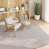 vidaXL Tapis de surface Carr&eacute; HUARTE Sable 120 x 120 cm Polyester
