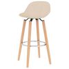 vidaXL Tabourets de bar lot de 2 cr&egrave;me tissu