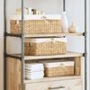 vidaXL Paniers de rangement 3 pcs Naturel 40 x 30 x 18 cm
