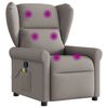 vidaXL Fauteuil de massage inclinable Taupe Tissu