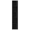 vidaXL &Eacute;tag&egrave;res d'angle Ch&ecirc;ne noir 33 x 33 x 164,5 cm