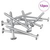 vidaXL Vis en bois 12 pcs Argent&eacute; M6 x 70 mm Acier