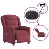 vidaXL Fauteuil de massage inclinable électrique Rouge bordeaux Tissu
