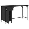 vidaXL Bureau d'ordinateur avec tiroir Ch&ecirc;ne noir 131 x 48 x 75 cm