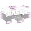 vidaXL Ensemble de canapé de jardin avec coussin 8 pcs Gris polyrotin
