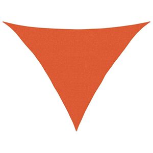 vidaXL Voile d'ombrage 160 g/m&sup2; triangulaire orange 2,5x2,5x3,5 m PEHD