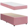 vidaXL Cadre de lit avec matelas Rose 90 x 200 cm tissu
