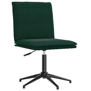 vidaXL Chaise de salle &agrave; manger Vert fonc&eacute; Velours
