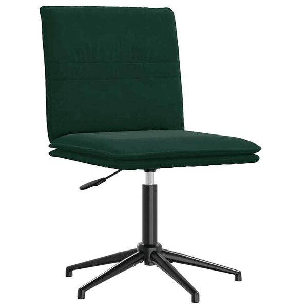 vidaXL Chaise de salle &agrave; manger Vert fonc&eacute; Velours